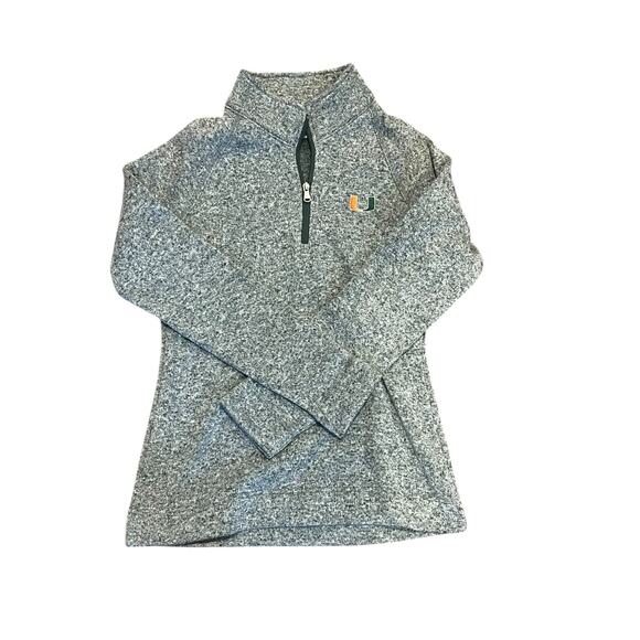 Champion Tops - Champion University of Miami Quarter Zip Pullover – Women’s Medium